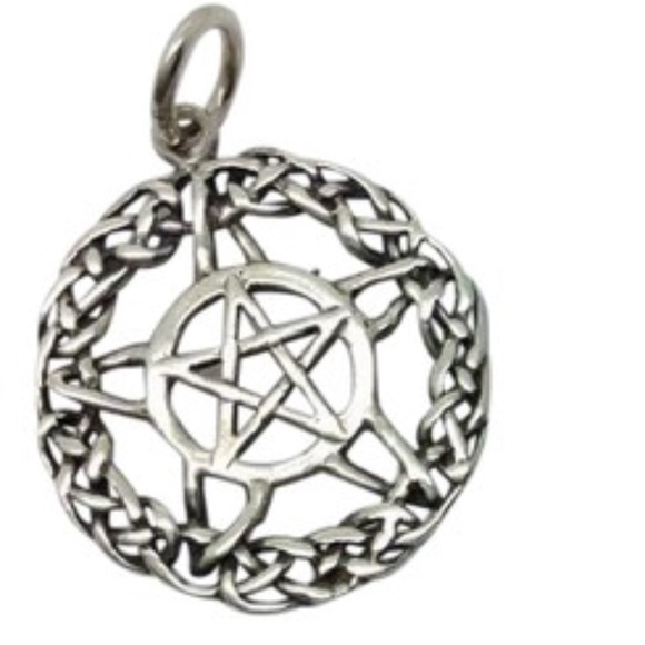 Jewelry - sterling silver 1" fashion Pentagram Pendant